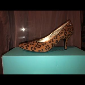 Faux suede pumps